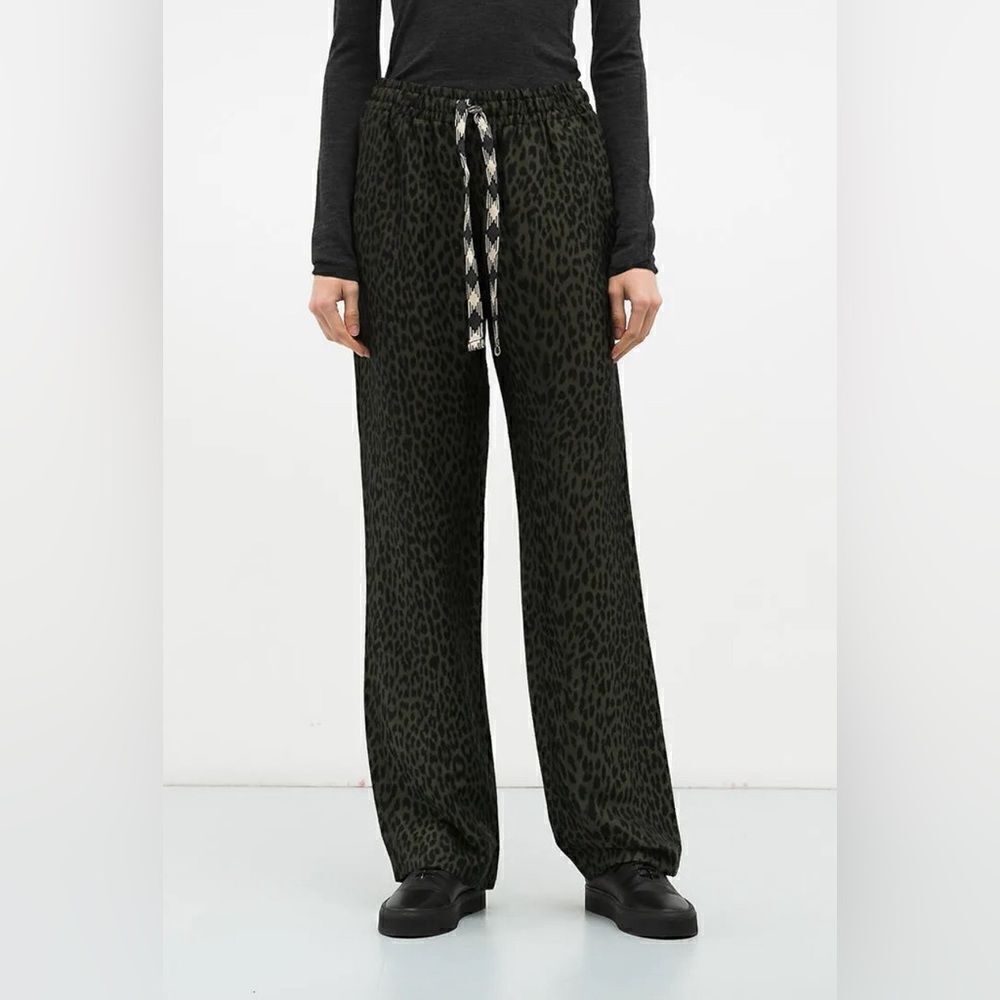 Zadig & Voltaire Pomy Jac Leo animal print track pants 38(FR) waist 15” NWT.